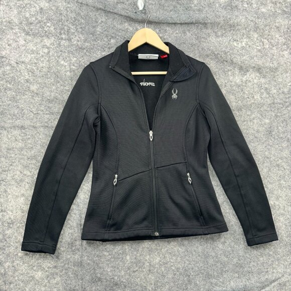 Spyder Jackets & Blazers - Spyder Jacket Womens M Black Core Sweater Full Zip Pockets Sweatshirt Fall
